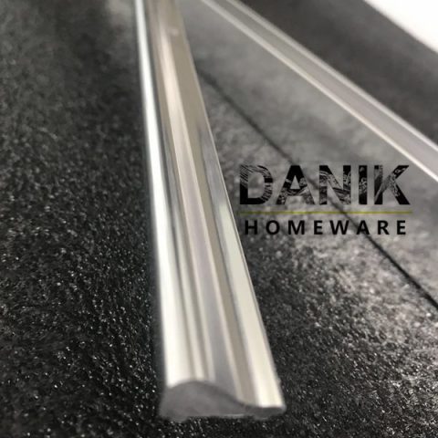 Walk-in Shower Glass 1200wx1950hmm Panel with Two Chrome Channels - Image 5