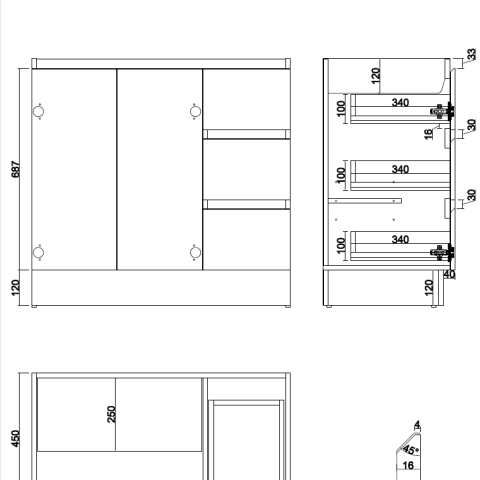 Avalon 900mm Premium Plywood Floor-Standing Vanity – Gloss White (Finger Pull Design) - Image 9
