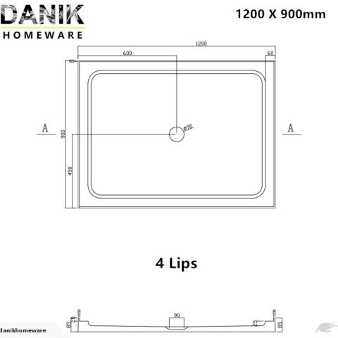Frameless 1200wx900dmm Shower Glass Sliding Door Rectange Tray Wall liner Package - Image 14