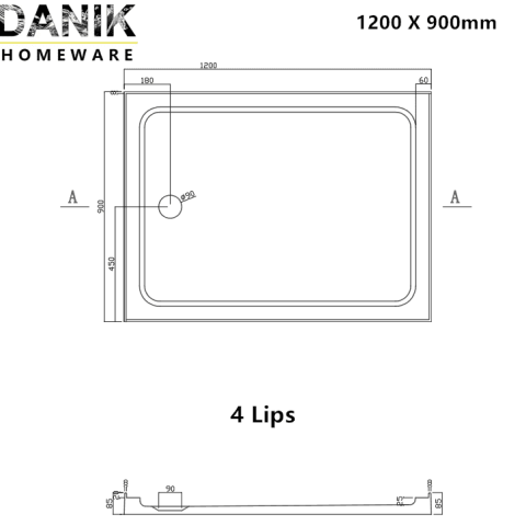 Frameless 1200wx900dmm Shower Glass Sliding Door Rectange Tray Wall liner Package - Image 15