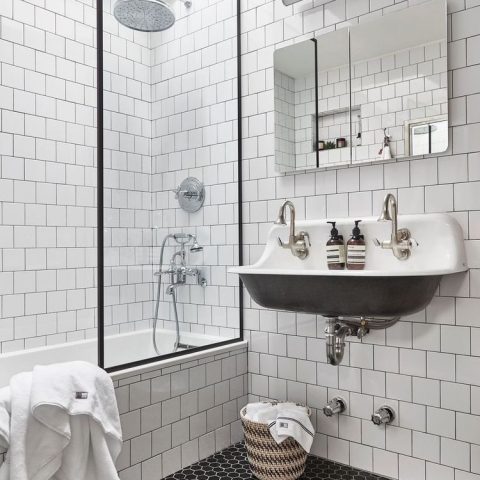 Bath Screens Frameless 10mm Fixed Panel 850mm x 1500mm with Two Matte Black Channels - Image 1