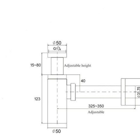 Minimal Bottle Trap Brass Body Chrome - Image 4