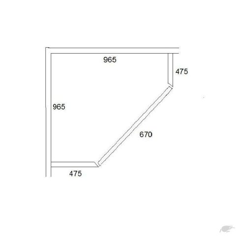 Frameless Angle 1000wmm Shower Glass - Image 9