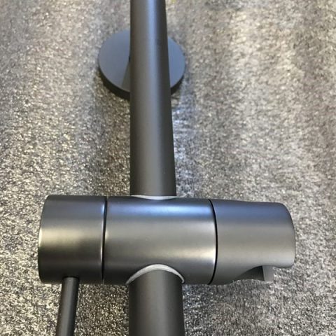 Shower Mixer Slider with Elbow Matt Black Round - Image 7