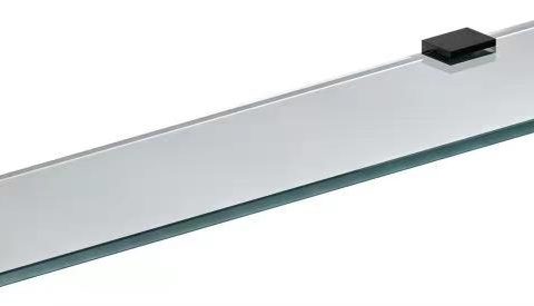 Minimalist Floating Glass Shelf - Matte Black - Image 3