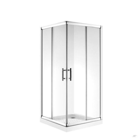 Framed 900wmm Shower Box Square 2 Side Sliding door Inc Glass tray and Liner - Image 8
