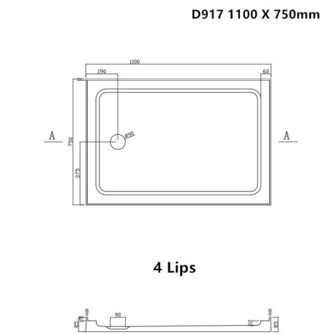Framed Rectangle 1100w x750dmm Shower Box  Inc Sliding Door+Tray+Wall liner - Image 10