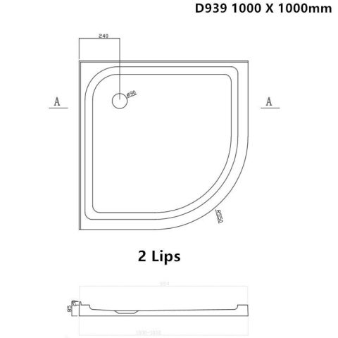 Framed Shower Curved1000wx1000wx1900hmm Inc Glass Tray and Liner - Image 11
