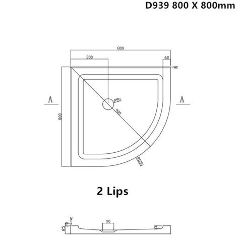 Framed 800mm Curved Shower Box - Includes Glass, Tray & Wall Liner - Image 6