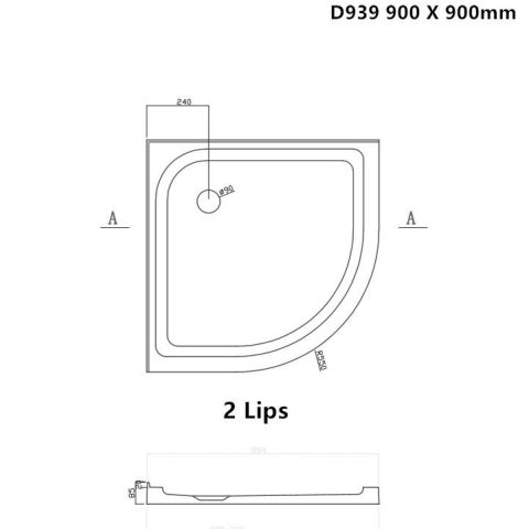 Framed 900wmm Shower Box Curve Inc Door Tray and Wall Liner - Image 13