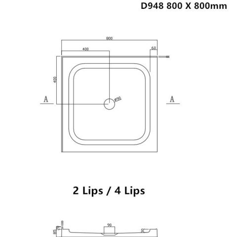 Framed 800mm 2-Sided Enclosed Square Shower – Includes Swing Door, Tray & Wall Liner - Image 9