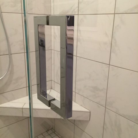 Frameless Shower Glass1000wx1000dmm Swing Door Square Chrome - Image 7