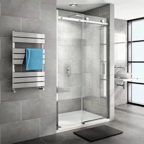 Frameless Glass Alcove 1500mm Sliding Shower Door Chrome - Image 4