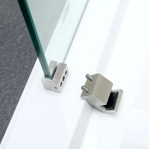 Frameless Shower Glass1200wx900dmm Rectangular Sliding Brushed Nickel - Image 13