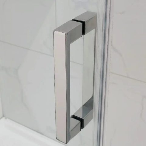 Frameless Shower Glass1200wx900dmm Rectangular Sliding Brushed Nickel - Image 14