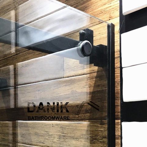 Frameless Shower Glass 1200w x 800dmm Rectangle Sliding Door Matte Black Nano Coating - Image 9