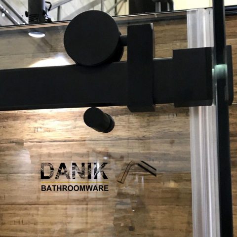 Frameless Shower1800wx900dmm Sliding Door Rectangle Matte Black Nano Coating - Image 10