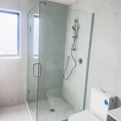 Frameless Shower Glass1000wx1000dmm Swing Door Square Chrome - Image 6