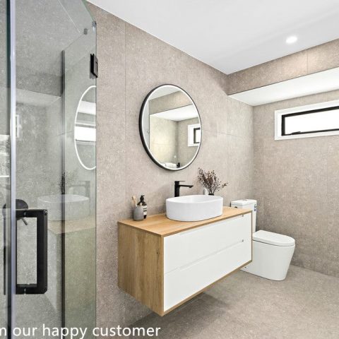 Round Counter Top Basin 400 × 400 × 120mm – Gloss White - Image 3