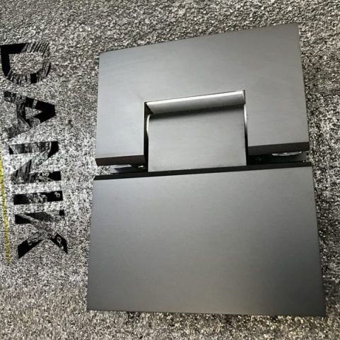 Frameless 900wmm Shower Swing Door Square Matte Black - Image 7