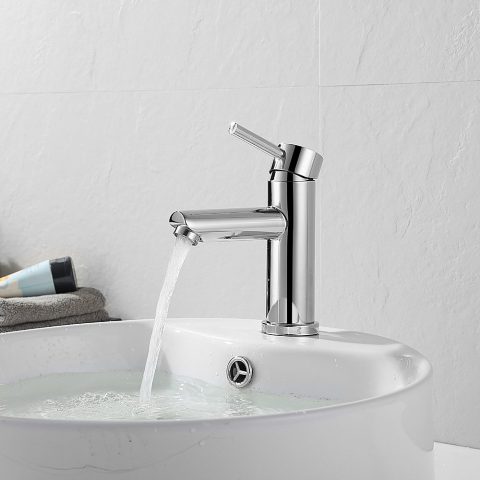 Modern Pin Lever Basin Mixer - Brushed Nickel - Image 3