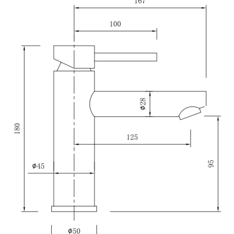 Oasis Basin Mixer - Brushed Gold - Image 3
