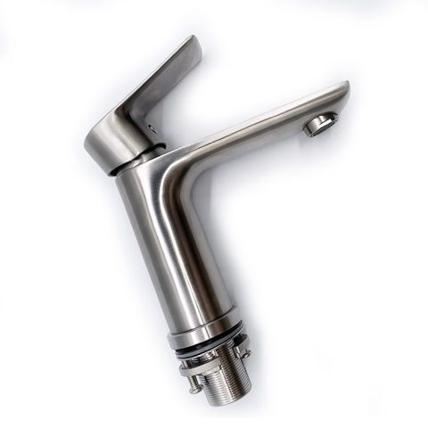 Vanta Modern Flat Handle Basin Mixer – Brushed Nickel - Image 8