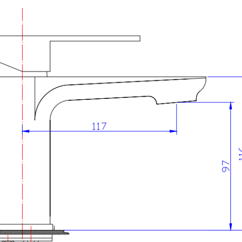 Modern Soft-Square Basin Mixer – Gun Metal - Image 2