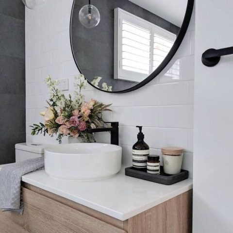 Round Counter Top - 400 × 400 × 120mm – Matte White - Image 6