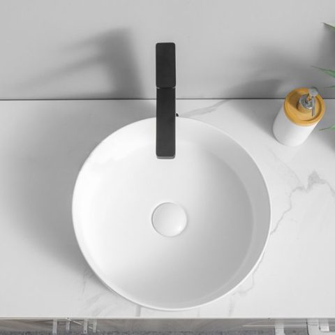 Round Counter Top - 400 × 400 × 120mm – Matte White - Image 5