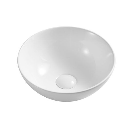 Round Counter Top Basin 360 × 360 × 140mm – Gloss White - Image 3