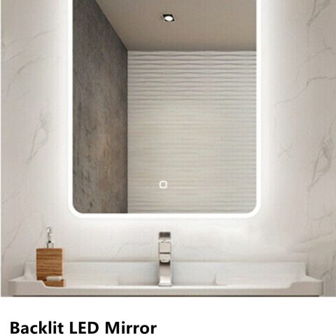 LINA Frameless Rectangle Front-Lit LED Mirror – 750x900mm - Image 3