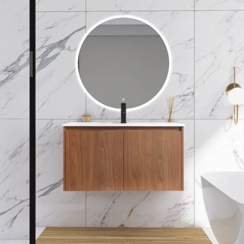 ORA Round Front-Lit LED Mirror - 900mm - Image 2