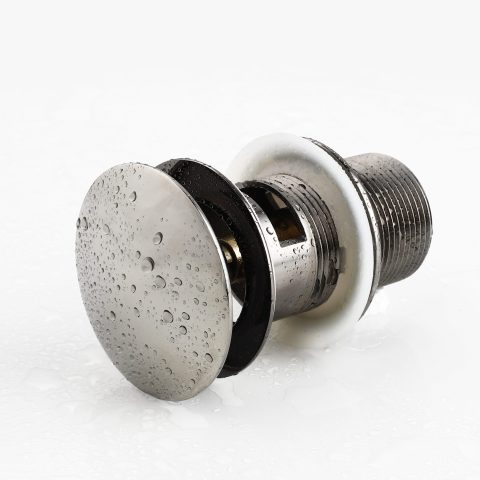 32mm Mushroom Pop-Up Waste with Overflow - Gun Metal - Image 2