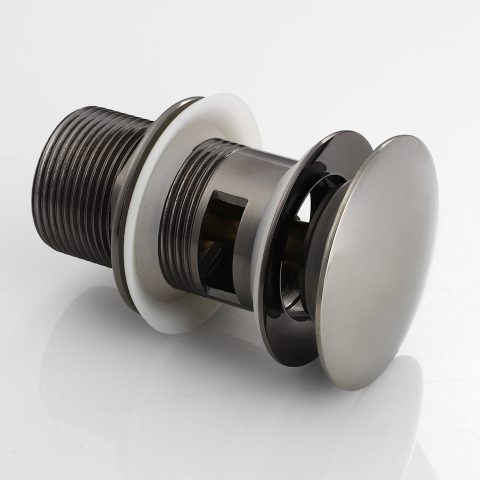 32mm Mushroom Pop-Up Waste with Overflow - Gun Metal - Image 4