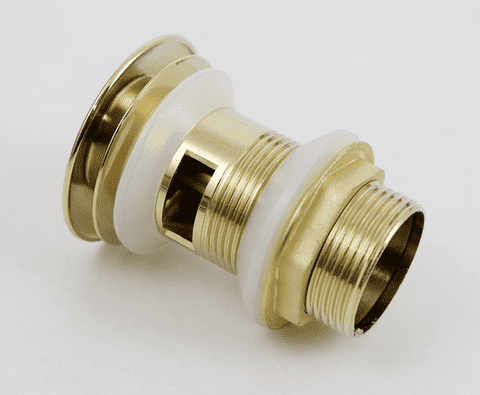 32mm Mushroom Pop-Up Waste With Overflow – Brushed Gold - Image 2