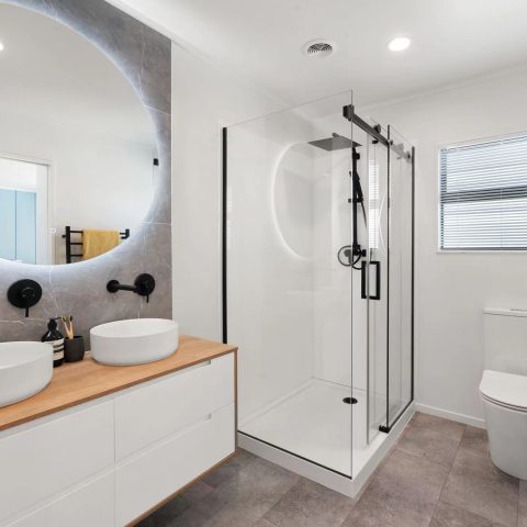 1500mm Light Oak & White Wall Hung Vanity - Double Basin (4 Drawers) - Image 2