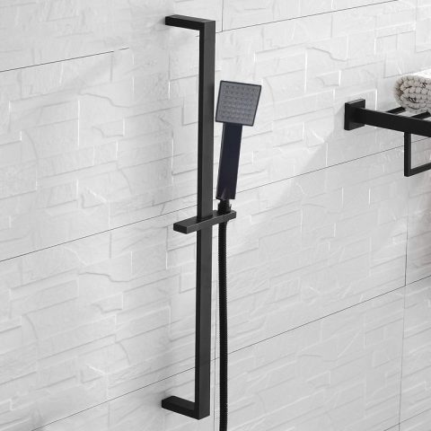 Black Shower Slider & Black Elbow - Image 2