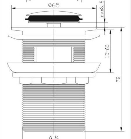 32mm Pop-Up Waste With Overflow – Brushed Gold - Image 2