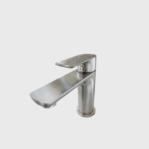 Vanta Modern Flat Handle Basin Mixer – Brushed Nickel - Image 5