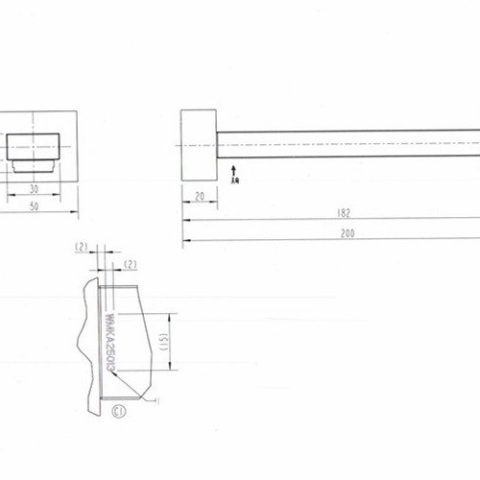 Bathroom Black square spout - Image 2