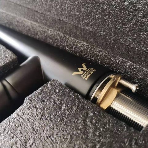 Modern Cone-Base Pull-Out Kitchen Mixer - Matte Black - Image 2