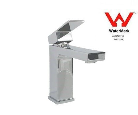 Modern Square Basin Mixer - Polished Chrome - Image 3