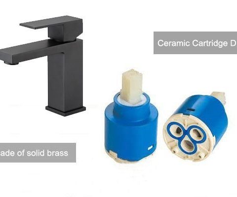 Modern Square Basin Mixer - Matte Black - Image 7