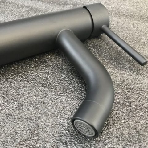 Rondo Pin Lever Basin Mixer - Matte Black - Image 5