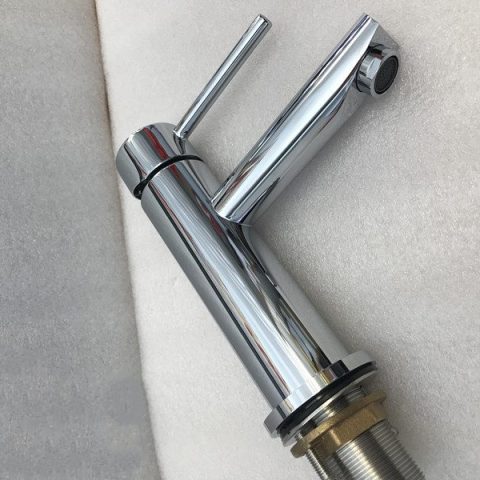 Modern Pin Lever Basin Mixer - Polished Chrome - Image 4