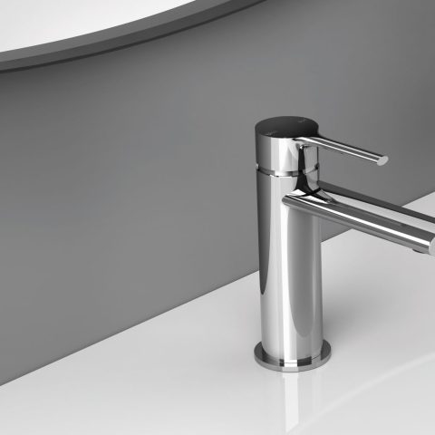 Modern Pin Lever Basin Mixer - Polished Chrome - Image 2