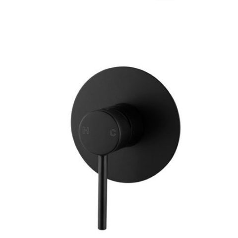 Shower Mixer Electroplated Matt Black Round 120mm - Image 1
