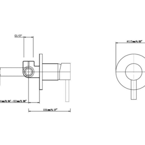 Shower Mixer Chrome Round 120mm Cover - Image 3
