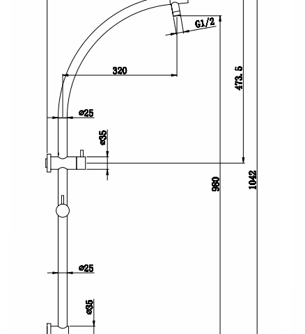 Chrome Round Shower Set Slider with Shower Head and Rain Head-- Clearance - Image 3